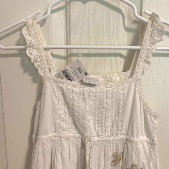 NEXT UK White Ruffled Dress with DragonFlys & Flowers Size 11 Years - Picture 2 of 7